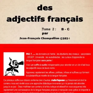 Dictionnaire des Adjectifs Français (Tome 2)