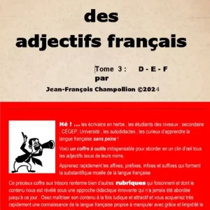 Dictionnaire des Adjectifs Français (Tome 3)